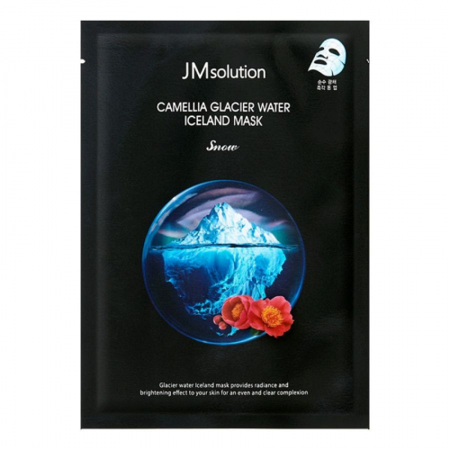 JMsolution Тонизирующая тканевая маска с экстрактом камелии / Camellia Glacier Water Iceland Mask Snow, 30 мл