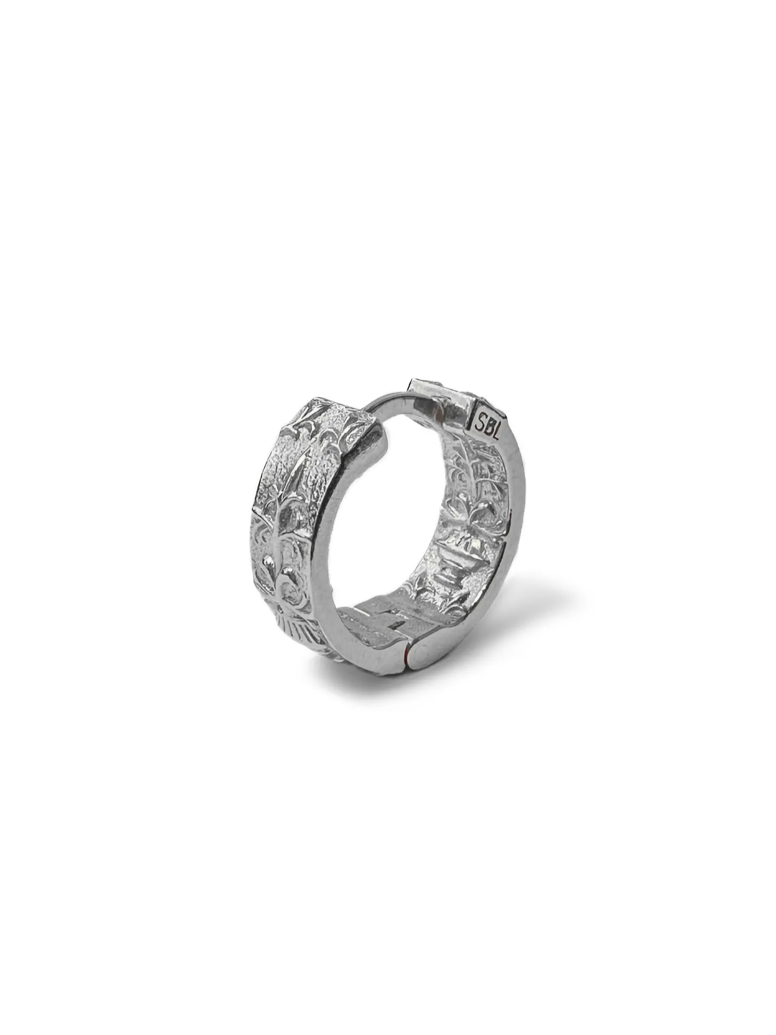 Серебряная серьга-хупа «Культурный код», 17 мм