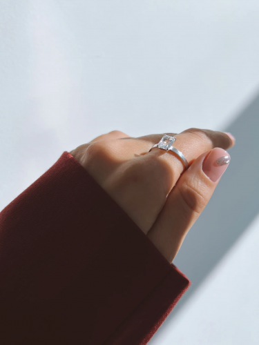 Серебряное кольцо «Лед»