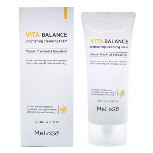 MeLoSo Очищающая пенка для лица с витаминами / Vita Balance Brightening Cleansing Gel Foam, 130 мл