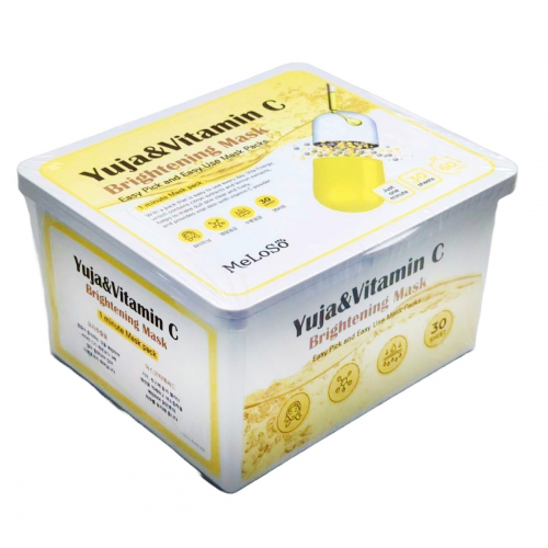 MeLoSo Набор тканевых масок с экстрактом юдзу и витамином C / Yuja & Vitamin C Brightening Mask, 30 шт.