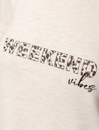 Платье из премиального хлопка с авторским принтом D42.114 бежевый меланж_weekend_vibes