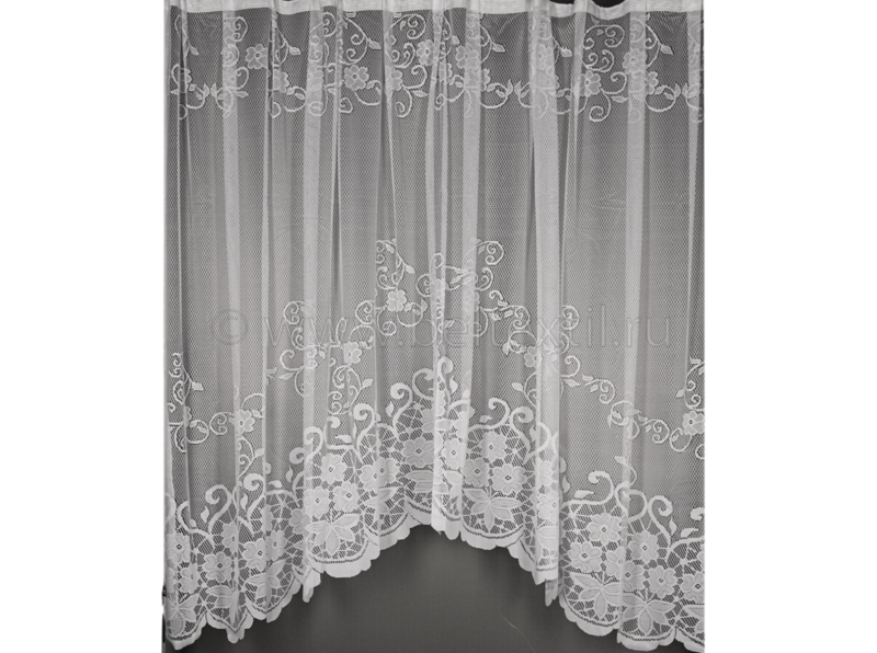 04С1997-Г50 ЗАНАВЕСКА ДЛЯ КУХНИ белый 1.65*3.05м