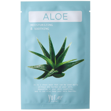 [YU.R] Маска для лица тканевая ЭКСТРАКТ АЛОЭ Me Aloe Sheet Mask, 1 шт