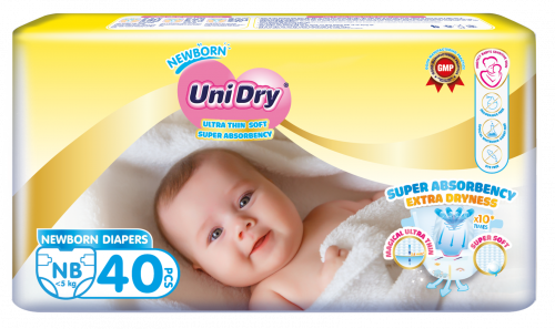 [UNIDRY] Подгузники УЛЬТРАТОНКИЕ для новорожденных Newborn Ultra Thin 0-5 кг, 40 шт