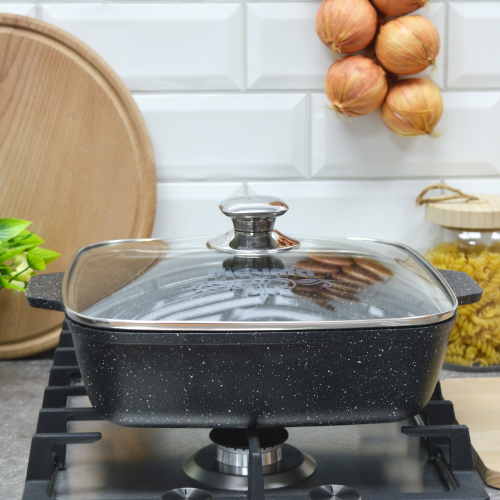 Жаровня 26*26см Гранит black Induction Pro