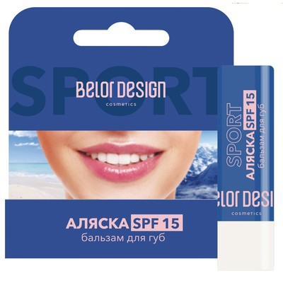 Бальзам для губ АЛЯСКА - СПОРТ SPF 15 4г прозрачный