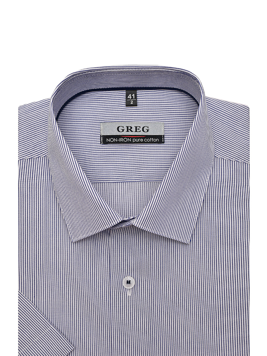 Сорочка мужская короткий рукав GREG 121/201/3737/1p