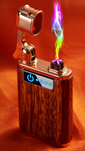 Электроимпульсная зажигалка с USB зарядкой полисандр