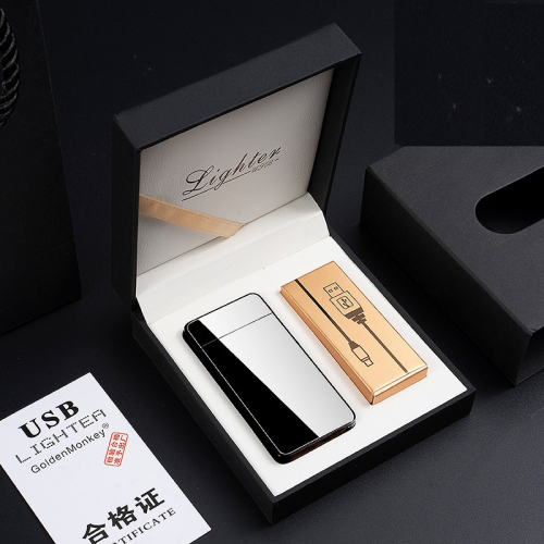 Электроимпульсная зажигалка с USB зарядкой чёрный лед