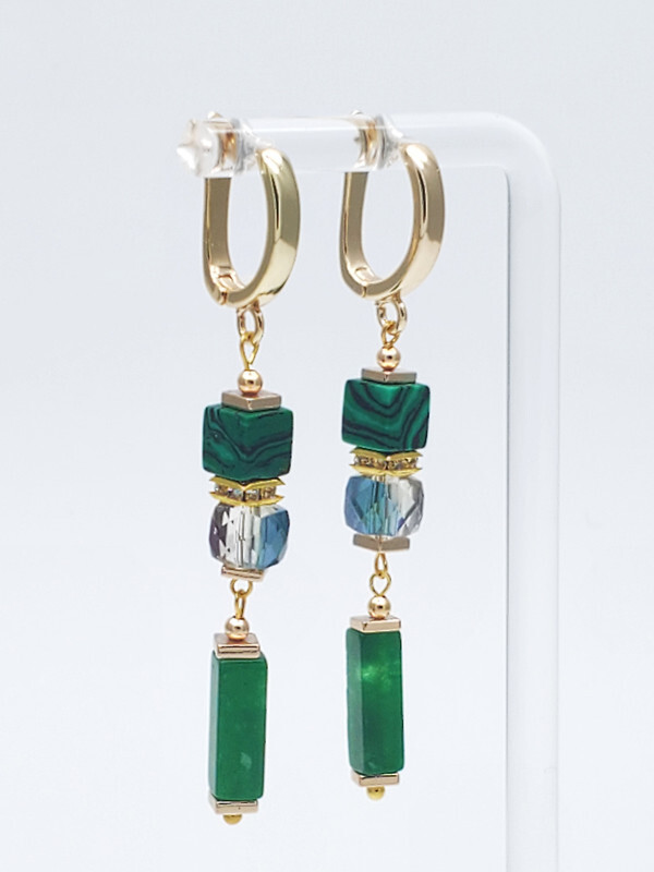 91001933 Серьги Роман с камнем