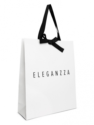 Пакет бумажный ELEGANZZA с лентой 34х42х12 2023