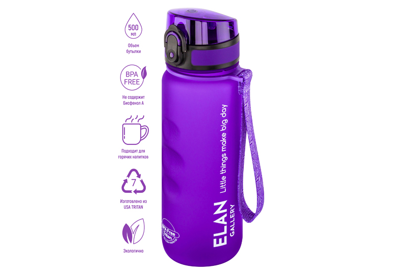 Бутылка для воды 500 мл 6,5*6,5*23 см