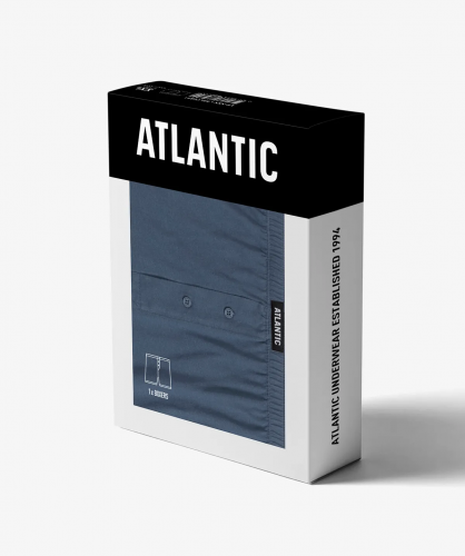 Мужские трусы боксеры Atlantic, 1 шт., хлопок, голубые, RMX-003