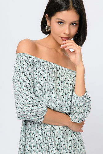 Платье 1001 DRESS #1023446Мятный (принт)