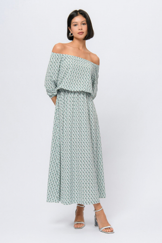 Платье 1001 DRESS #1023446Мятный (принт)