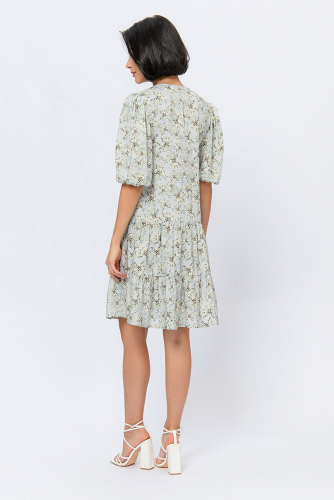 Платье 1001 DRESS #1019114Серо-голубой (принт)