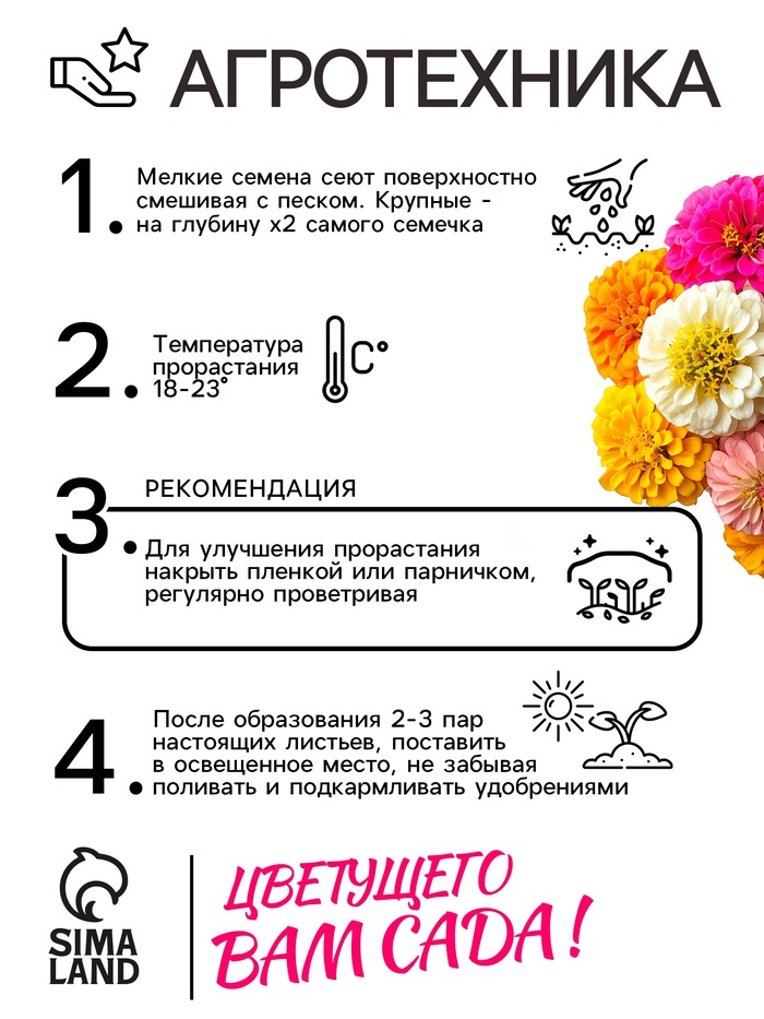 Семена цветов Цинния