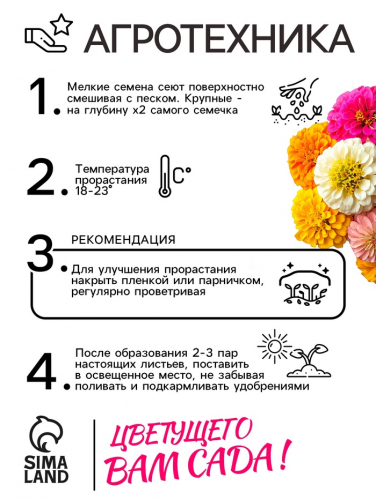 Семена цветов Цинния 