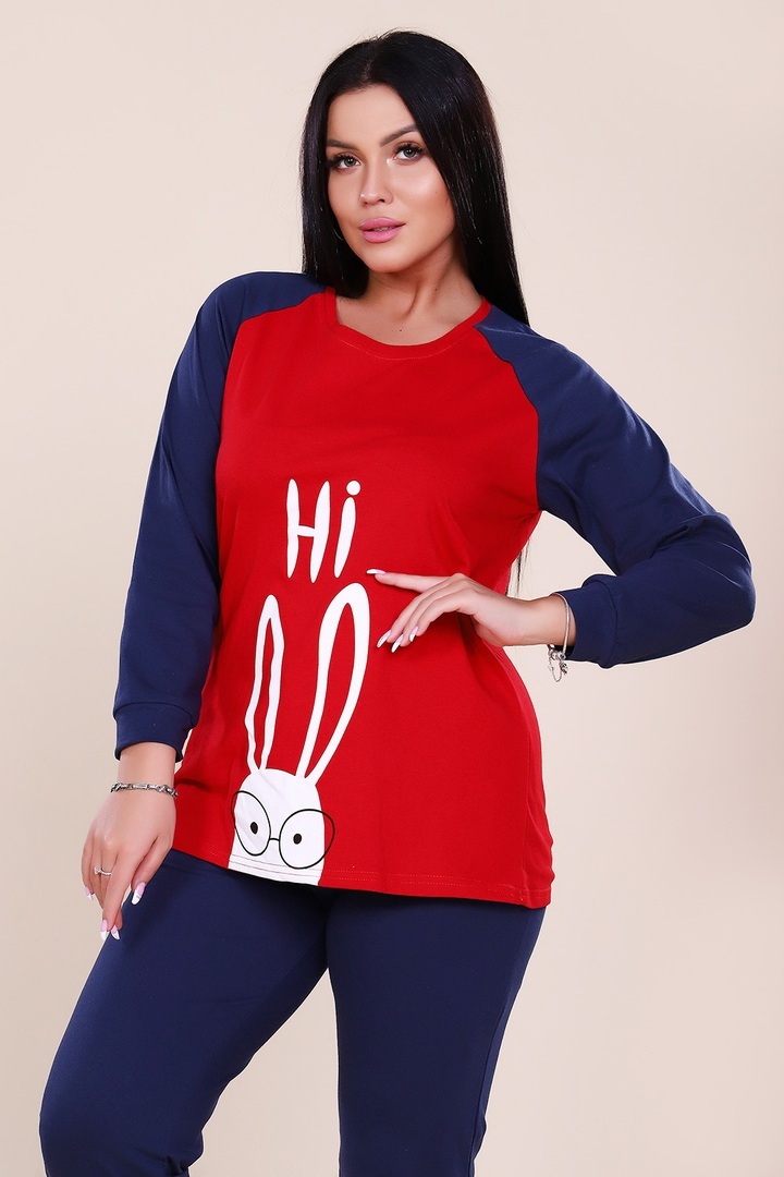 Костюм женский - Hi - 386 - индиго с красным