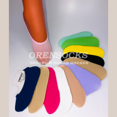 ПОДСЛЕДНИКИ ЖЕНСКИЕ СИЛИКОНОВЫЙ ЗАДНИК АССОРТИ DMDBS B17-83