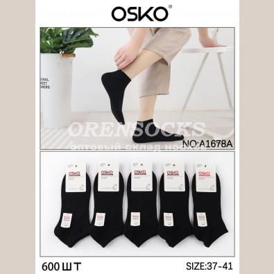 УКОРОЧЕННЫЕ НОСКИ ХЛОПОК OSKO ЧЕРНЫЕ A1678A