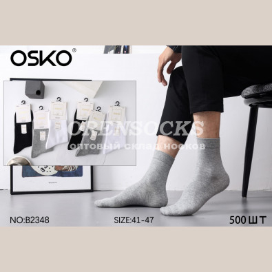 OSKO МУЖСКИЕ НОСКИ ЧЕСАНЫЙ ХЛОПОК АССОРТИ B2348