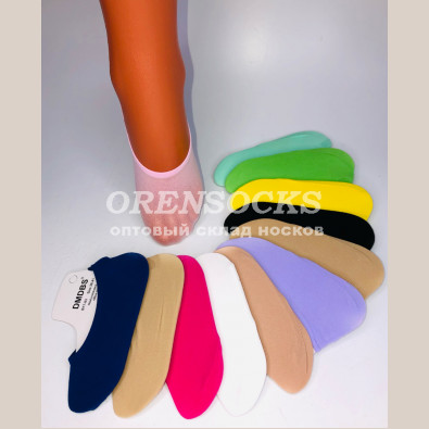 ПОДСЛЕДНИКИ ЖЕНСКИЕ СИЛИКОНОВЫЙ ЗАДНИК АССОРТИ DMDBS B17-83