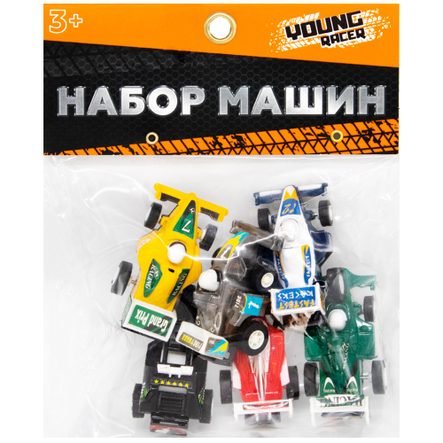 Набор машин Young Racer 2820-6YS Гоночные машины пластик в пак. в Нижнем Новгороде