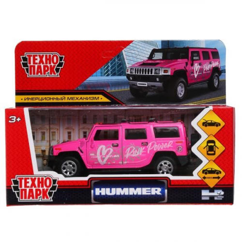 Модель HUM2-12SRT-PK Hummer H2 Спорт розовый Технопарк  в коробке в Нижнем Новгороде