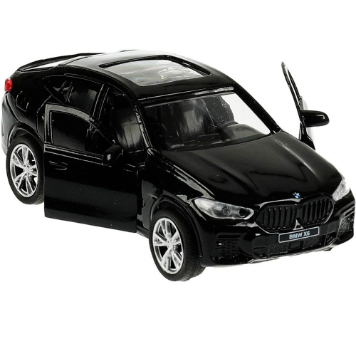 Модель X6-12-BK BMW X6 длина 12 см, двери, багаж, инер, черный Технопарк в коробке в Нижнем Новгороде