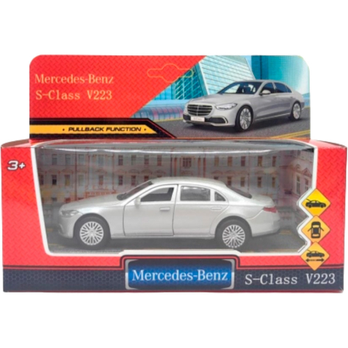 Модель SCLASS-13-SR MERCEDES-BENZ s-class v223 12см,дв,багаж,инер,серебристый Технопарк в коробке в Нижнем Новгороде