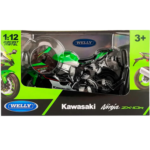 Модель 1:12 Мотоцикл Kawasaki Ninja ZX-10R, зеленый 62204GW в Нижнем Новгороде