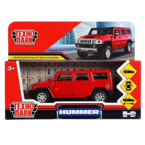 Модель HUM2-12-RD Hummer H2 красный Технопарк  в коробке в Нижнем Новгороде