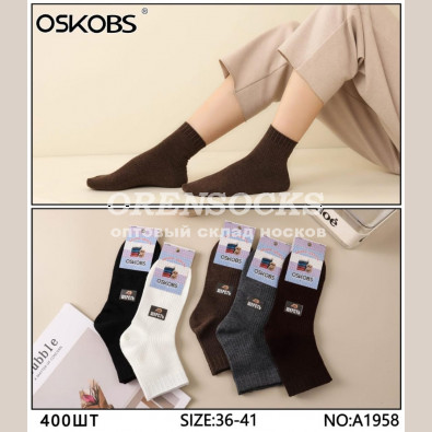 НОСКИ ЖЕНСКИЕ ТЕПЛАЯ ШЕРСТЬ, НЕ МАХРОВЫЕ АССОРТИ ОТЛИЧНОГО КАЧЕСТВА OSKOBS A1958