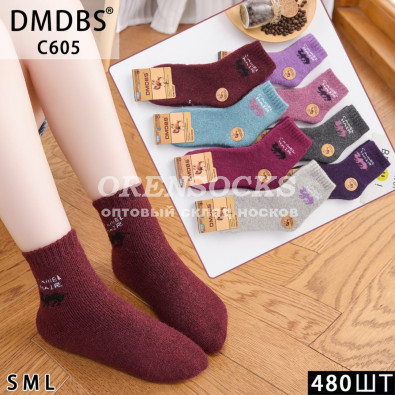 ДЕТСКИЕ ТЕРМО НОСКИ ВЕРБЛЮЖЬЯ ШЕРСТЬ 60%, ВНУТРИ МАХРОВЫЕ АССОРТИ С ПРИНТОМ DMDBS C605
