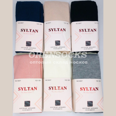 КОЛГОТКИ ДЛЯ ШКОЛЬНИЦ В РУБЧИК ХЛОПОК АССОРТИ SYLTAN 9007