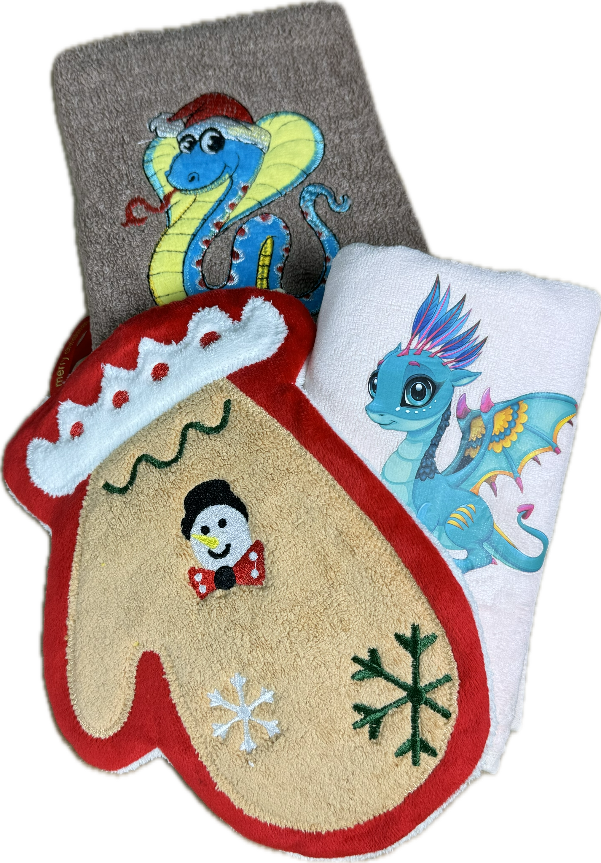 Подарочный набор полотенец ЧУДЕСНОЕ ВРЕМЯ 3 пр р-р 50х90 1 шт 35х75 1 шт и салфетка 23х20