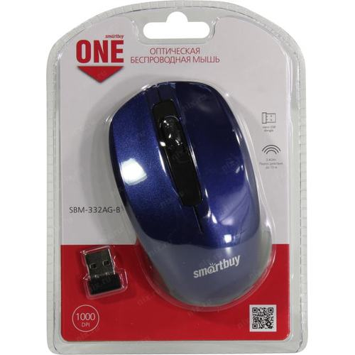 Мышь беспроводная Smartbuy One SBM-332AG-B синяя