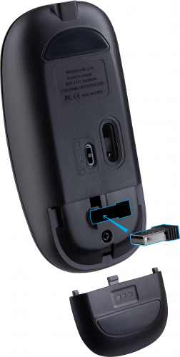 Мышь беспроводная Defender Vitrual MB-635 (2,4G+bluetooth), встроенный акб, бесшумные кнопки, черная