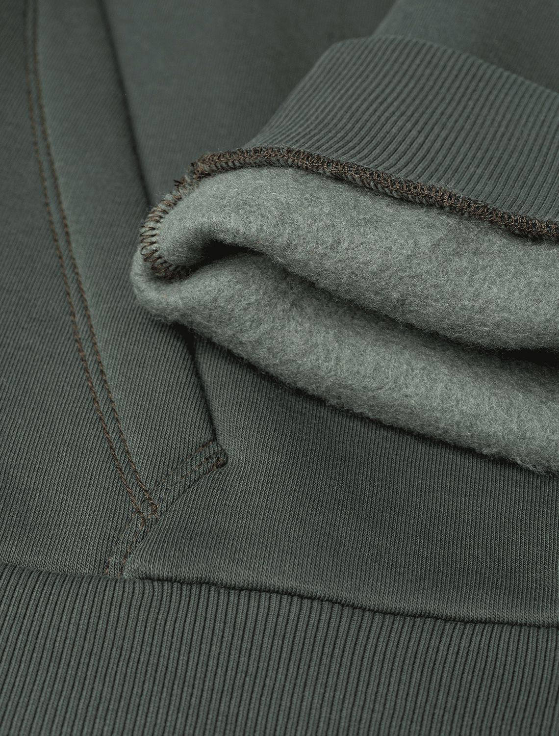 Худи из премиального футера трехнитки с начесом U49.036 хаки