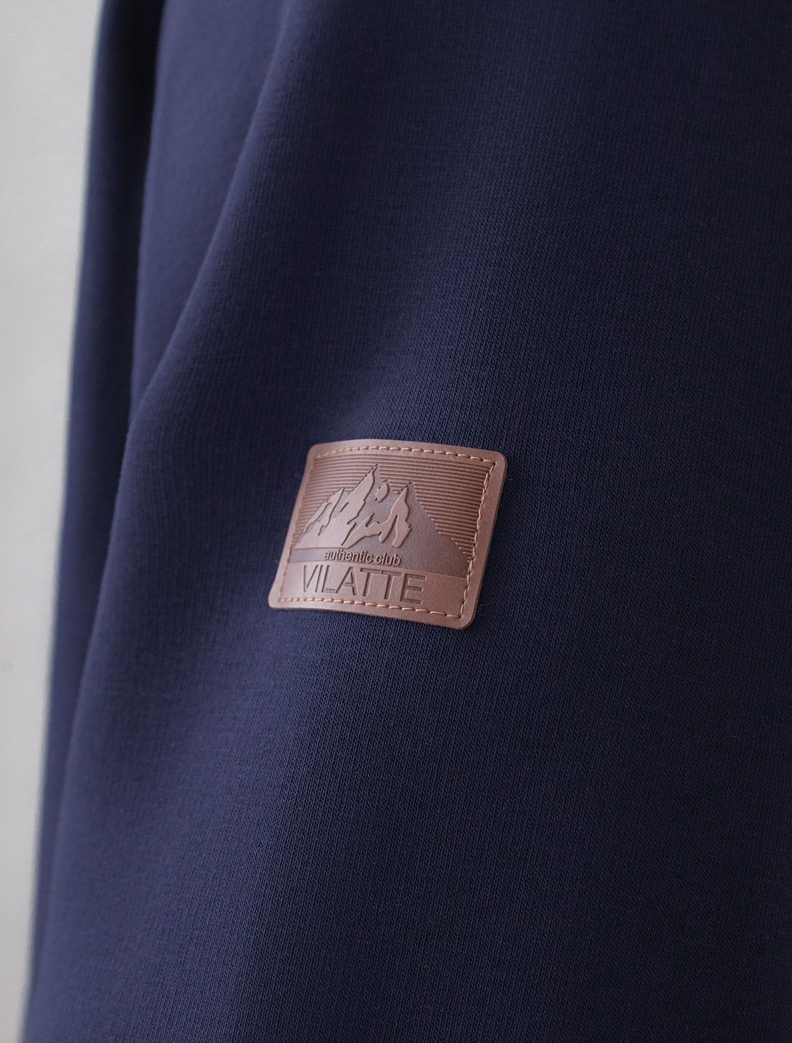 Худи на молнии из премиального футера трехнитки с начесом U49.037 т.синий