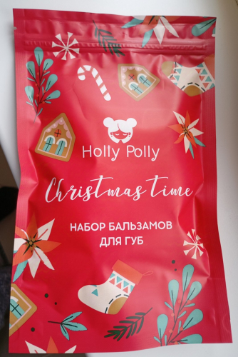 Набор новогодних бальзамов для губ «Holly Polly» CHRISTMAS TIME