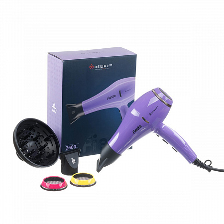 Dewal Фен для волос с ионизацией / Fiesta 03-2010 Lavender, 2600 Вт