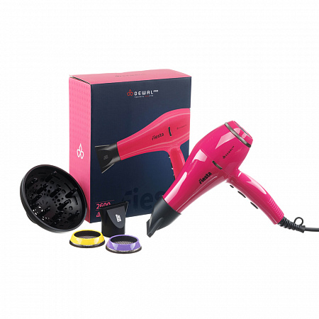 Dewal Фен для волос с ионизацией / Fiesta 03-2010 Fuschia, 2600 Вт