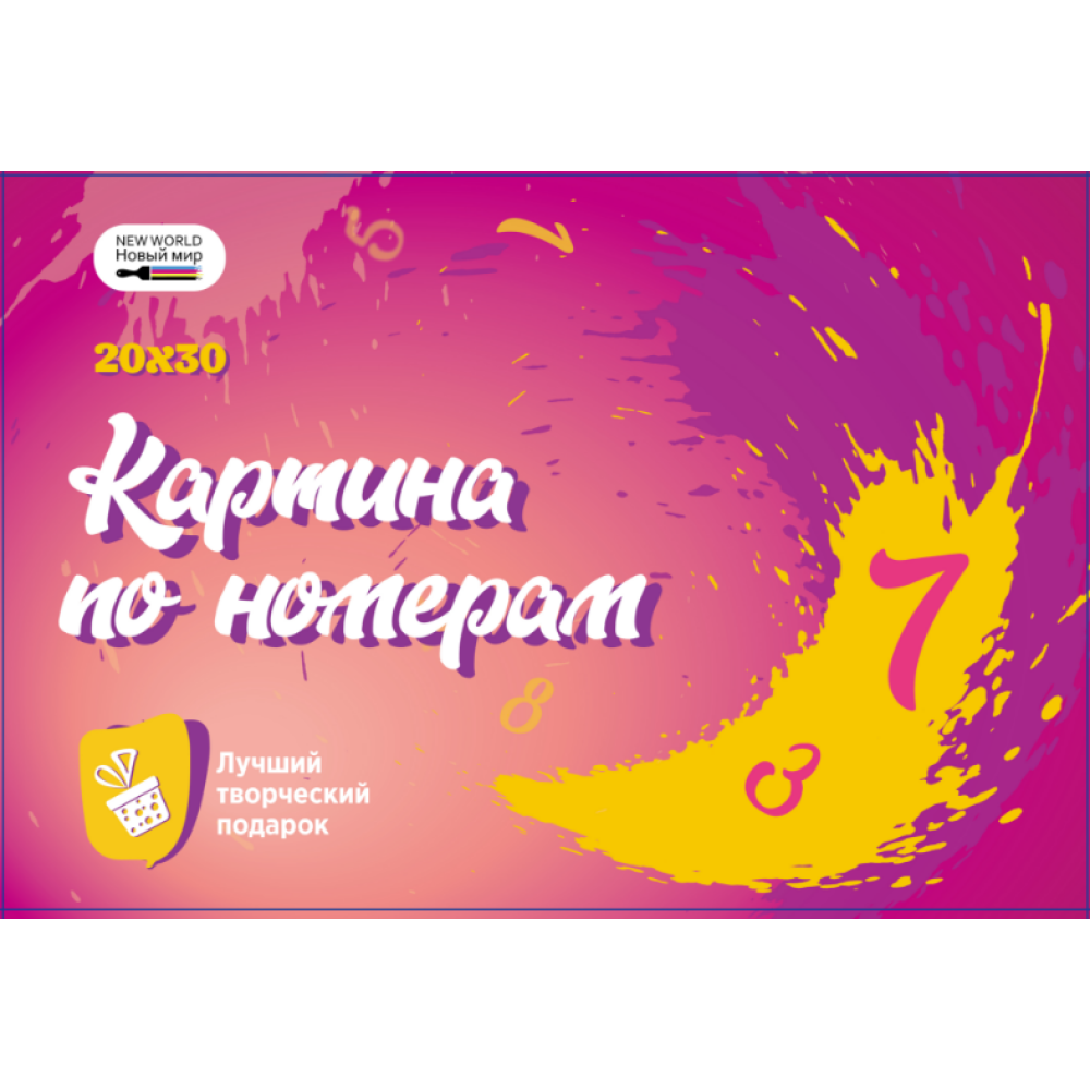 QM1121 Картины-раскраски по номерам 20x30