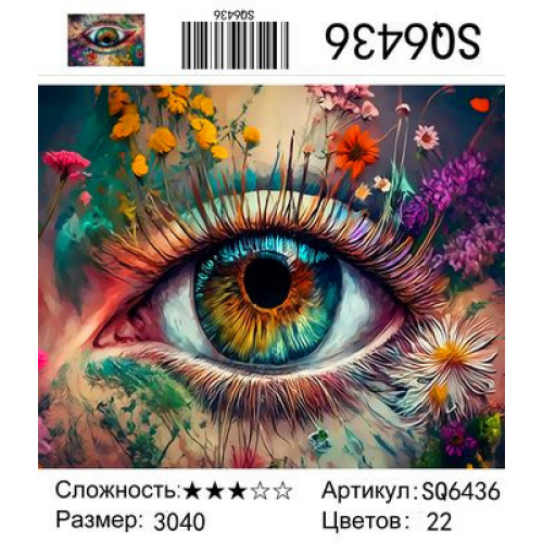 SQ6436 Картины-раскраски по номерам 30x40