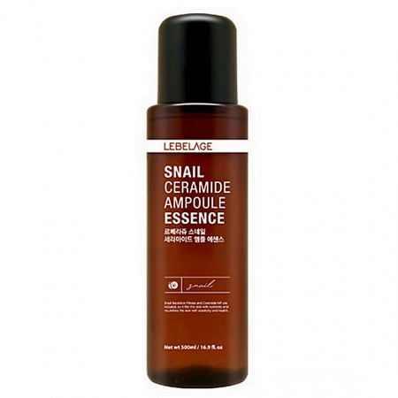 Lebelage Эссенция для лица с керамидами и муцином улитки / Snail Ceramide Ampoule Essence, 500 мл