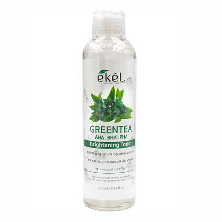 Ekel Тонер с экстрактом зеленого чая и AHA-BHA-PHA кислотами / Brightening Toner Green Tea, 250 мл