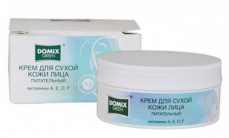 Domix Green Крем для сухой кожи лица питательный с витаминами A, E, D, F, 75 мл